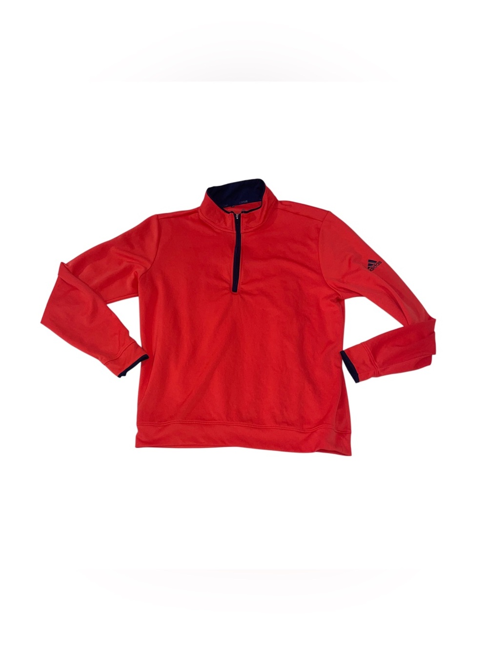 neon orange adidas quarter zip